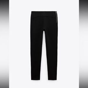 Zara thick black leggings with side zipper size extra large
